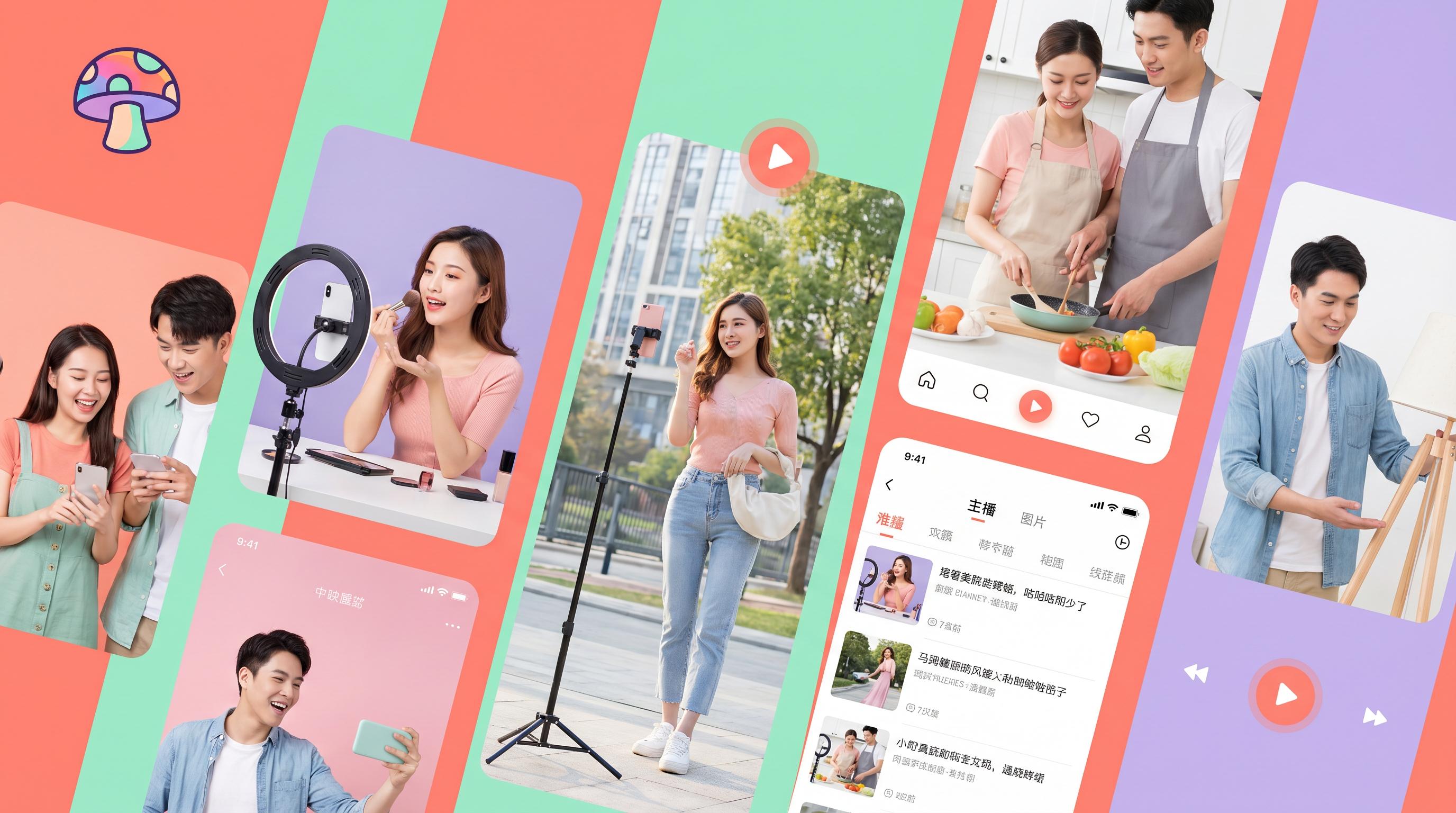 蘑菇视频品牌主视觉 - www.ohwiovh.cn 年轻人的潮流生活方式视频社区
